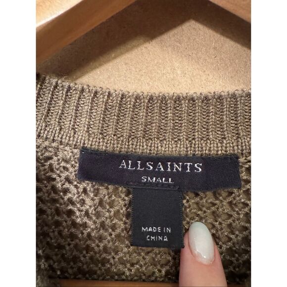 All Saints Miro Open Stitch Maxi 2-1 Dress - Picture 9 of 15